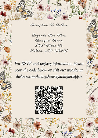 Zazzle Terracotta Floral Wedding Invitation (Back (Vertical)) (2)