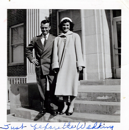 JR and Carol Bradley Wedding Day 2-14-1954
