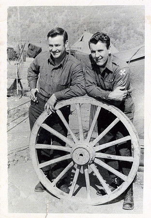 JR Bradley during Korean War with his Army buddy